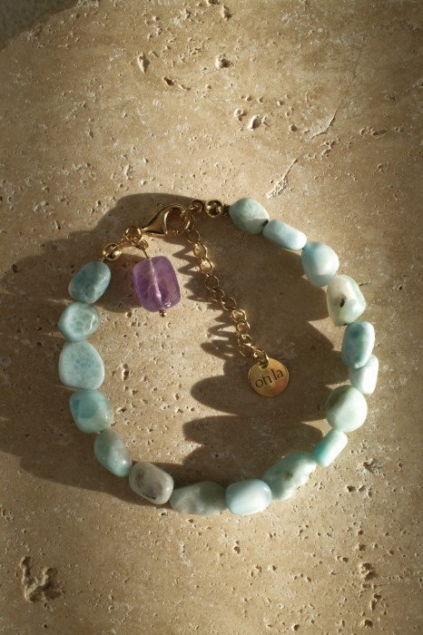 Bransoletka Larimar - Ametyst 