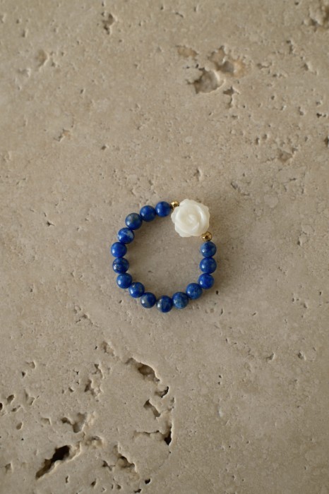 Pierścionek - Lapis Lazuli - Róża